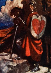 El Intérprete entonces llamó a un sirviente suyo, llamado Gran Corazón, ilustración de 